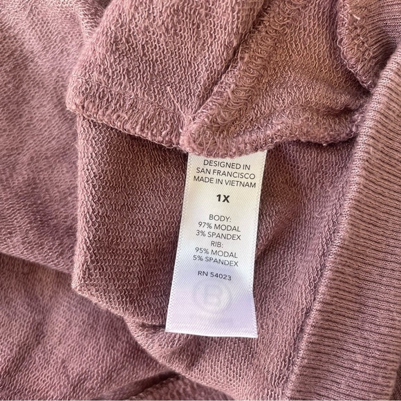 Athleta Women's Mauve Dusty Purple Longsleeve Mindset Sweatshirt Size 1X - Picture 5 of 8